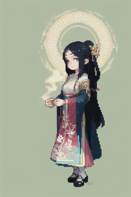 00259-1319857401-(masterpiece, top quality, best quality), pixel,pixel art,1girl，full body，Enchanting， shawl hair，Luxurious Hanfu，.png